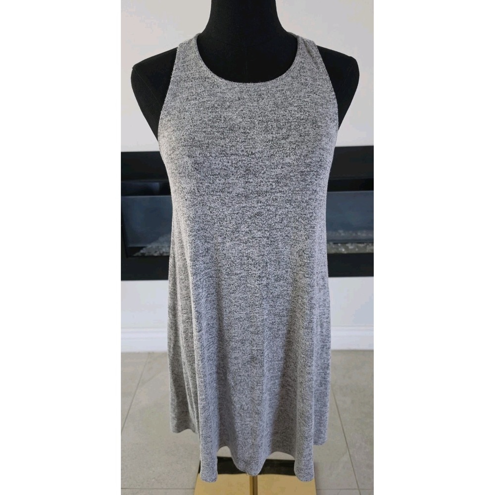 Abercrombie & Fitch Gray Cozy Knit Swing Tank‎ Dress Sz S Sleeveless Mini Preppy